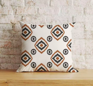 Modern Geometric Woven Wool Square <b>Pillow</b> Case Home Decor Cushion Cover Handmade Eco-Friendly Reversible Button Closure - Product Image 3