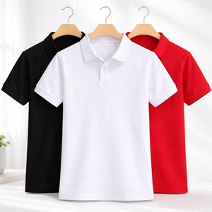 เสื้อโปโลเด็กผ้าฝ้าย 100% ขายส่งจากโรงงานโดยตรง พิมพ์โลโก้ตามสั่ง แขนสั้น แฟชั่นลำลอง เสื้อผ้าเด็ก บังกลาเทศ - Product Image 1