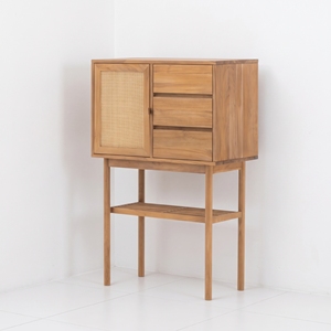 <b>Teak</b> Cabinet Manufacturer for OEM ODM Wholesale Furniture with Rattan Door Drawers Custom Solid Wood Hospitality Projects Supply - Product Image 5