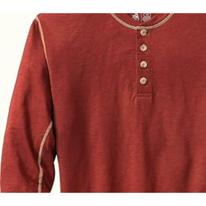 Camiseta Henley de Manga Larga para Hombre, Cuello Redondo, Venta al por Mayor, Alta Calidad, Tallas Personalizadas, Camisetas Lisas para Hombre - Product Image 3