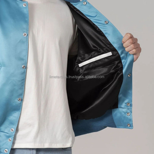 Veste en satin vintage personnalisée de haute qualité, veste de style universitaire personnalisée, veste brodée avec logo personnalisé - Product Image 5