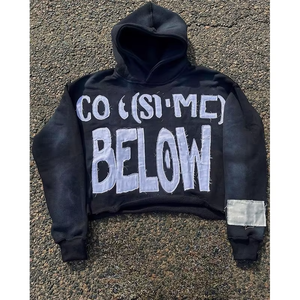 Distressed Zip Up Hoodie TUP Print Oversized Unisex <b>Streetwear</b> Full Zip Hooded Sweatshirt <b>Y2K</b> Grunge Custom Wholesale - Product Image 4