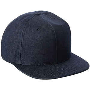 Casquette de baseball unisexe à 6 panneaux, ajustée, en tissu denim uni, décontractée, pour adulte, noire, 58-60 cm - Product Image 1