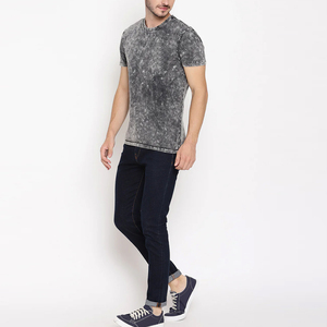 Wholesale Customized Logo Men Acid Wash T-<b>Shirts</b> Short Sleeve Casual Wear Polyester/Cotton Breathable Eco-Friendly T-<b>shirt</b> - Product Image 6