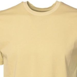 T-shirt beige pour homme, col rond, manches courtes, coton doux, décontracté, basique, léger, respirant, pour l'été, à porter tous les jours, personnalisable - Product Image 3