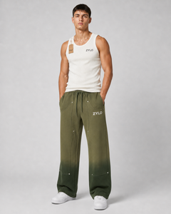 Wholesale Custom Washed Canvas Heavyweight Casual Men's Jogger Pants 100% Cotton Breathable Eco-Friendly Quick Dry <b>Drawstring</b> - Product Image 2