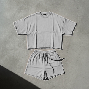 Ensemble décontracté d'été imprimé sur mesure 2 pièces : T-shirt à manches courtes pour femme et short d'été pour homme – Streetwear unisexe - Product Image 2