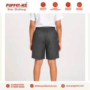 Pantalones Cortos de Uniforme Escolar para Niños de Primera Calidad, Grises, de Tela de Poliéster y Algodón, con Empaque Personalizado - Product Image 3