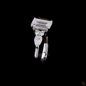 <b>Emerald</b> Cut Diamond Engagement <b>Ring</b> With IGI Certified Labgrown Diamonds Classic Women's Style - Product Image 4