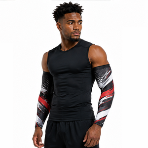 Mangas de compresión deportivas para hombre, personalizadas, atléticas, para fitness, correr, ciclismo, entrenamiento, transpirables, elásticas, protectoras y de soporte. - Product Image 5