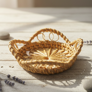 Cesta de mimbre y bandeja para asar y servir, tejida a mano, en tamaños pequeño y grande (al por mayor) - Product Image 2