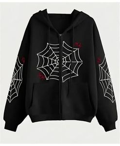 <b>Spider</b>-<b>Man</b> Red <b>Hoodie</b> <b>Men's</b> Black Zipper Front Custom Print Regular Fit Casual Sweatshirt 100% Cotton Knitted Autumn High Street - Product Image 5