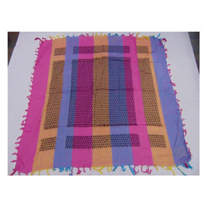 Écharpe Keffiyeh Shemagh en coton pur de qualité supérieure, tricotée à la main, motif carré Arafat, foulard religieux, motif géométrique - Product Image 3