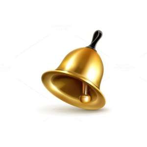 Magnífica Campana de Mano Tradicional de Latón, Forma Redonda, Dorado Brillante, Duradera, Elegante Campana de Iglesia, Decoración Navideña, Hecha con Metal de Alta Calidad - Product Image 1