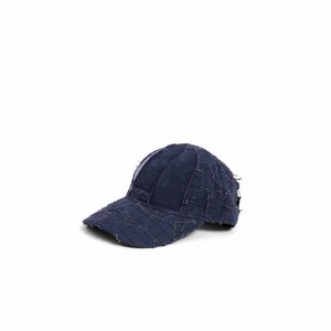 Distressed Denim Baseball Cap Unisex 6-Panel Vintage Casual Hat Adjustable Back Closure Solid Color Spring Summer Wear - Product Image 6