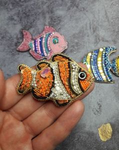Luxury Customized Floral Embroidery Beaded Brooch Handmade Fashion Pin for Weddings Parties Events Unisex - Product Image 3