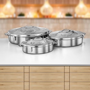 Ensemble de casseroles en métal classique et durable, design incroyable, magnifiquement conçu par des artisans indiens expérimentés - Product Image 6