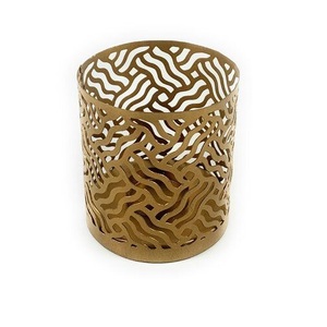 Geometric Brass Tea Light Holders Set <b>Heat</b> Resistant Home Decoration Wedding Lanterns - Product Image 6