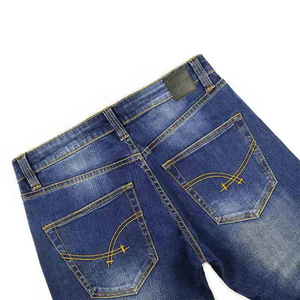 Pantalones Vaqueros Personalizados de Estilo Vintage para Hombre, Cintura Media, Corte Recto, 100% Algodón, Lavado Medio, Diseño con Bolsillos Traseros - Product Image 6