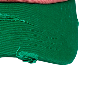 Skee Wee Pink Green Hat Embroidered Letter Baseball <b>Cap</b> Two Tone Adjustable Cotton Headwear Casual Fashion <b>Vintage</b> Style Hat - Product Image 2