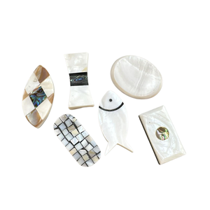 Ensemble de 5 ou 10 repose-baguettes en nacre faits à la main, accessoire de table de luxe pour la vaisselle fine - Product Image 3