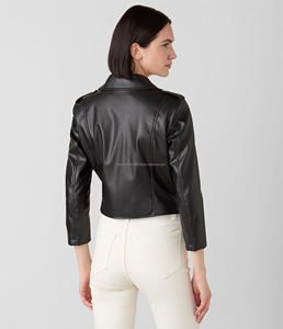 Veste en cuir véritable de moto motard pour femmes de haute qualité étanche à l'eau et au vent avec service de logo personnalisé - Product Image 3