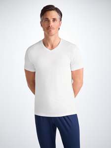 T-shirts pour hommes en gros, col en V, logo personnalisé, 100% coton, manches courtes, décontractés, fabricant OEM ODM, coupe classique - Product Image 4