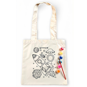 Sac fourre-tout en toile à motif de dessin animé avec dinosaure, fusée et voiture, taille moyenne, avec poignée d'épaule, pour usage quotidien et courses - Product Image 2