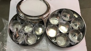 Engraved Golden Brass Spice <b>Jar</b> Set with 6 Compartments Durable Herb Storage Container Metal Crafted Design - Product Image 6