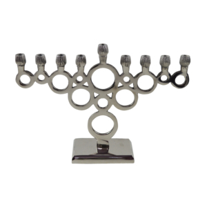 <b>Silver</b> Colored Menorah Traditional Metal Hanukkah in Wholesale Rate for Home Hotel Restaurant Decoration Candle Holder - Product Image 2