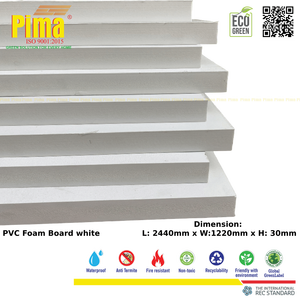 PVC-WPC Foam Board White Color 30mm Thickness 0.6 G/cm3 Density Non-Toxic Celuka Panels Cabinet Advertising Interior <b>Kitchen</b> - Product Image 3