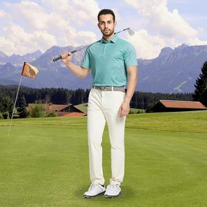 Camisetas para Hombre, Deportivas, de Secado Rápido, Jacquard, Ligeras, con Textura, Manga Corta, Cuello Polo - Product Image 2