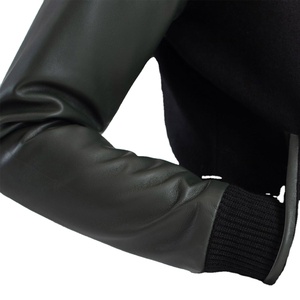 Chaqueta Varsity de Moda para Mujer, Estilo Bicolor, Chaqueta de Béisbol Elegante, 100% Lana, Ecológica, Resistente al Viento, para Invierno - Product Image 4