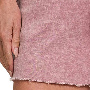 Shorts Casuales de Algodón para Mujer, Estilo Vintage, Lavado Ácido, Transpirables, Personalizables, de Alta Calidad - Product Image 6