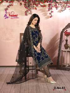 Conjunto de Plazzo-Top y Dupatta con Red de Alta Calidad y Detalles en Cordón, Última Colección, Precio de Mayoreo, Exportador de Moda Femenina - Product Image 2