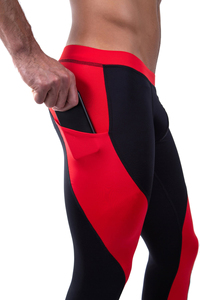 Leggings de compression pour hommes en gros, légers, anti-transpiration, vêtements de sport extensibles dans 4 directions, en coton/bambou, anti-UV, sculptants - Product Image 6