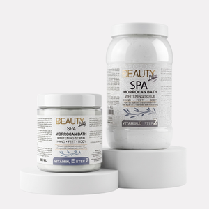 Exfoliante de barro blanqueador con vitamina E para baño marroquí, para adultos, cuidado corporal, en tarro de plástico, opciones de 2 kg y 500 g - Product Image 1