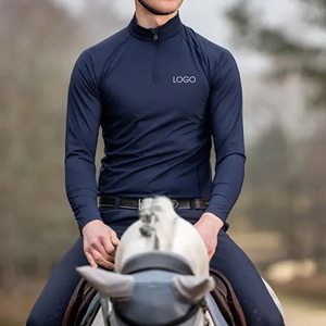 เสื้อเชิ้ตขี่ม้าผู้ชายสุดเทรนด์ปี 2025 ผ้าโพลีเอสเตอร์ทนทาน แขนยาว สำหรับการแข่งขันขี่ม้า - Product Image 3