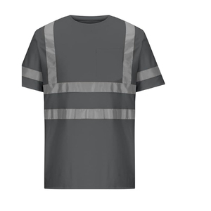 OEM Factory Supply Custom Lightweight <b>Men</b> Safety <b>T</b>-<b>shirts</b> Stylish Reflective Regular Fit Breathable Custom Logo <b>Shirts</b> <b>for</b> <b>Men</b> - Product Image 2