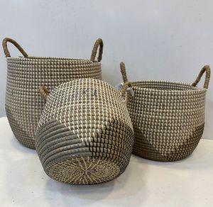 Cestas de Jacinto de Agua Tejidas a Mano, Cestas de Plantas, Cestas de Hierba Marina, Decoración Ecológica Natural para el Hogar, Proveedor Mayorista - Product Image 2