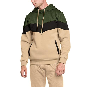 Ensemble de survêtement formel pour homme, vert kaki, respirant, en polaire et pantalon de jogging, hiver, extérieur, logo personnalisé, polyester, coton - Product Image 2