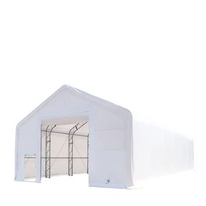 Cobertizo de Almacenamiento de Doble Estructura TMG DT3061 de 30 pies x 60 pies con Cubierta de PVC de 17 oz y Puertas de Acceso para Herramientas y Apartamentos - Product Image 1