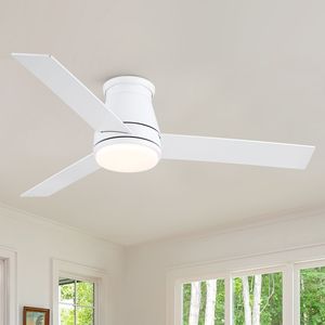 Ventilatore da Soffitto Smart Integrato con LED da 48 Pollici, Stile Rustico, con Telecomando per Uso Interno/Esterno, Colore Bianco - Product Image 6