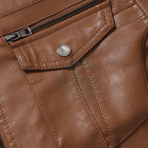 Chaqueta de Cuero Ecológica de Invierno para Hombre, Nueva Moda, Venta al por Mayor, Resistente al Viento y Transpirable, con Logotipo Frontal, Hecha en Pakistán - Product Image 4