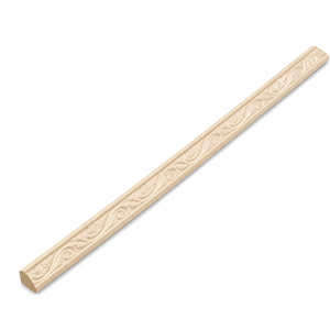 Moulures décoratives sculptées en tilleul massif pour armoires de cuisine, garnitures en bois pour meubles, moulures en bois massif - Product Image 1