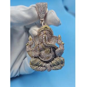 จี้เพชรพระพิฆเนศสุดหรูขายดีที่สุด ของขวัญที่สมบูรณ์แบบสำหรับวันพระพิฆเนศหรืองานแต่งงาน มีจำหน่ายในราคาที่ดี - Product Image 1