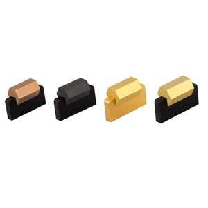 Aluminum Dual Tone Hexagonal Crest Knob Handle Goldfinch Design Silk <b>Black</b> PVD Rose Gold Gold <b>Black</b> <b>Cabinet</b> Hardware - Product Image 2