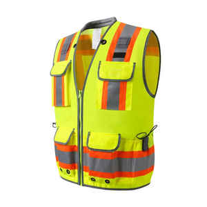 Gilet de sécurité en toile imperméable haute visibilité réfléchissant de qualité supérieure, nouveau design, pour l'automne, vente en gros - Product Image 1