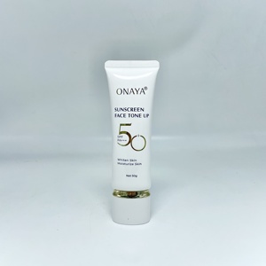 High Quality PE Oval Tube for Packaging <b>Sunscreen</b> and Skincare Cream with Silk Printing and Hot Stamping with Gold Plated Cap - Product Image 1