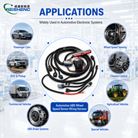 Harness Kabel Sensor Kecepatan Roda ABS Otomotif Kustom, Tabung Bergelombang, Kotak Sekring Multi Pin, Perakitan Kabel Sensor